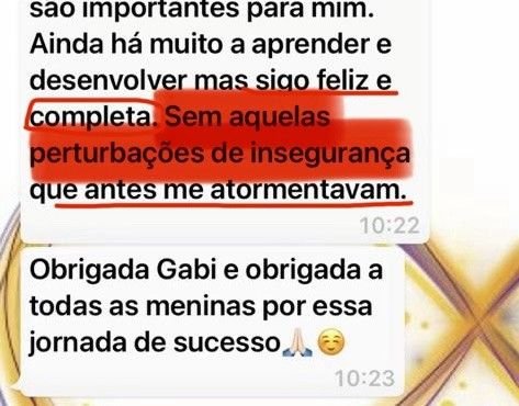 Depoimento de aluna