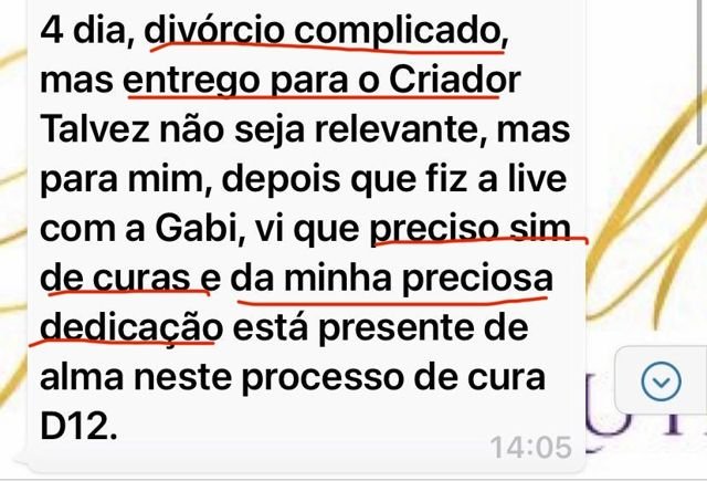 Depoimento de aluna